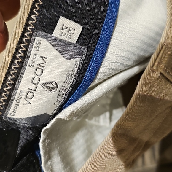 Volcom Men's Khaki Tan Chinos Size 34 - Picture 2 of 4